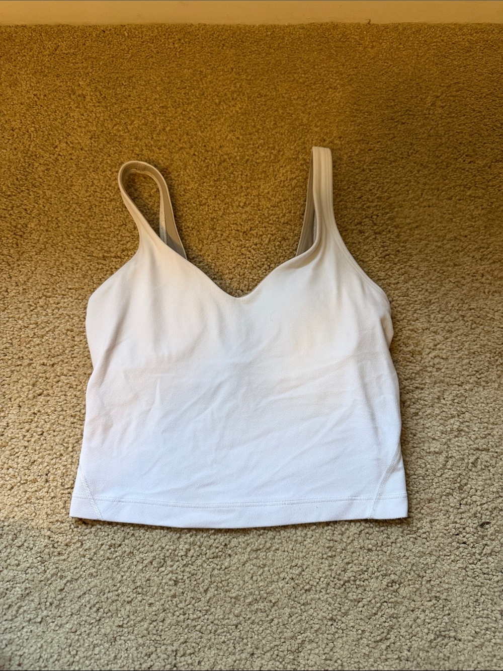 lululemon athletica White V-Neck Sports Camisole